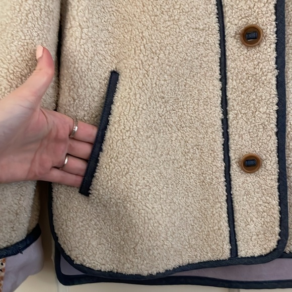 Anthropologie Piped Sherpa Jacket | Women’s Size XS - Picture 6 of 10